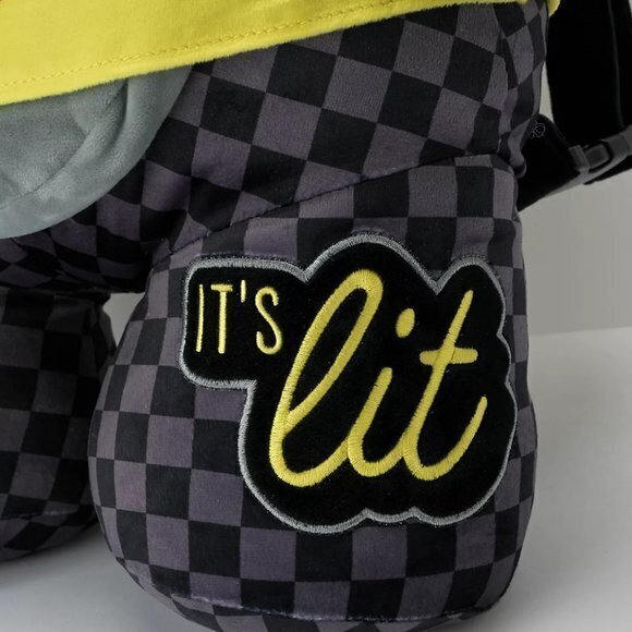 Sprayground x Spongebob Money Bear Teddy Bear Grey Checkered‎ Backpack - Picture 7 of 10